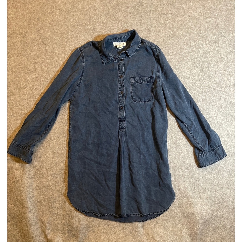 L.O.G.G. Label of Graded Goods Denim Shirt Dress Blue Long Sleeve US 6